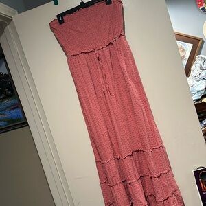 Jessica Simpson strapless eyelet maxi